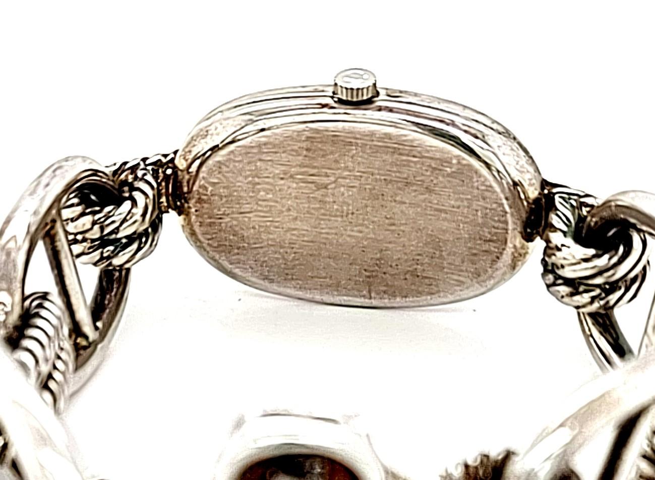 Montre, bracelet et collier Omega De Ville vintage en argent 925 des années 1970 7
