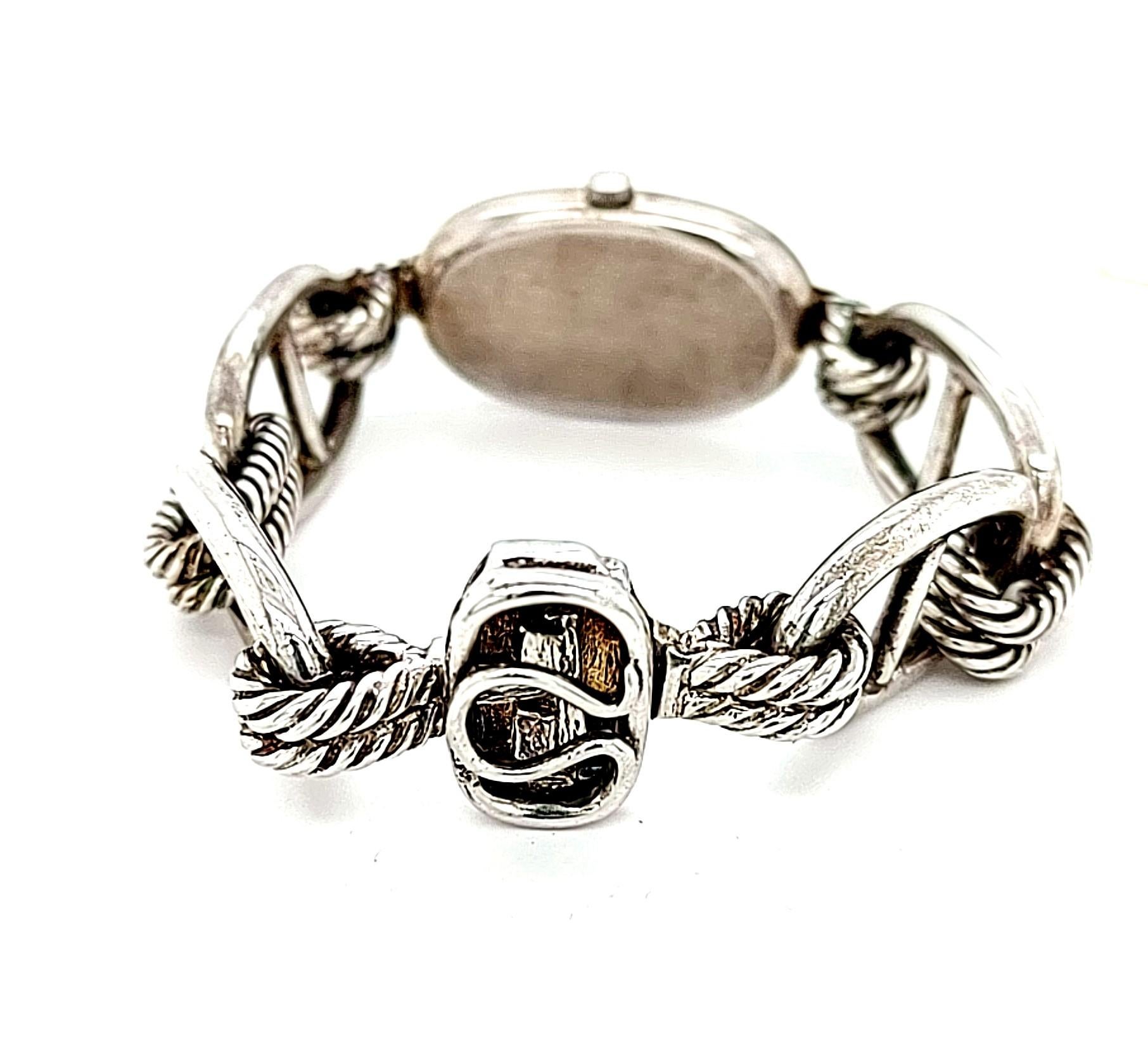 925 Silber Vintage Set Omega De Ville Uhr, Armband, Halskette aus den 1970er Jahren 8