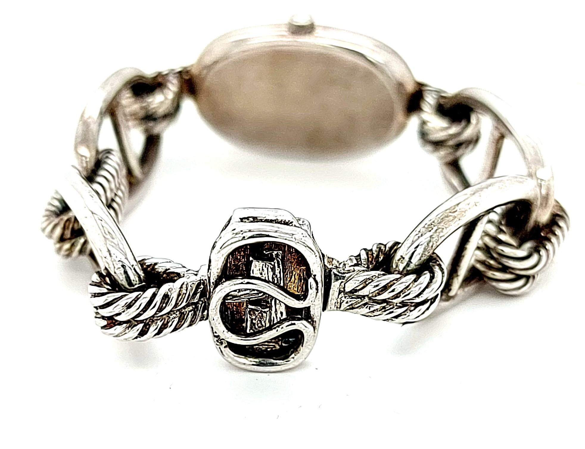 Montre, bracelet et collier Omega De Ville vintage en argent 925 des années 1970 11