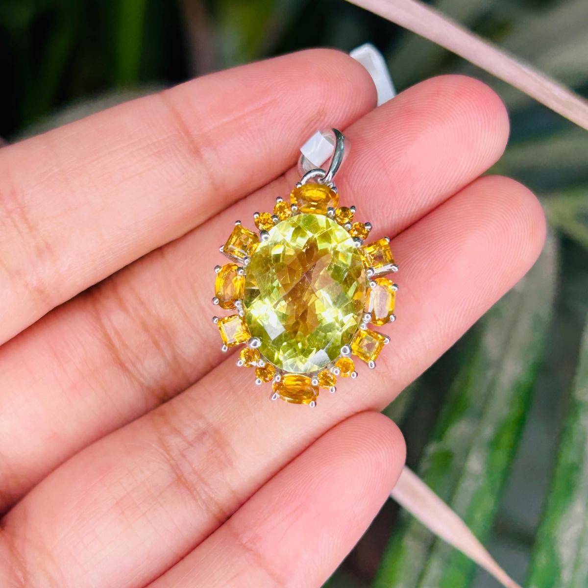925 Ciondolo in argento massiccio ispirato a più pietre preziose, regalo per la festa della mamma in vendita 2
