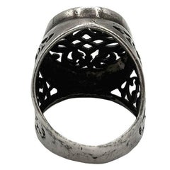 Bague d'affirmation victorienne 925 en argent sterling à motif de Tang Grass Taille 10