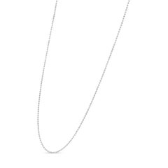 .925 Sterling Silver 0.7mm Slim and Dainty Unisex Ball Bead Chain Necklace