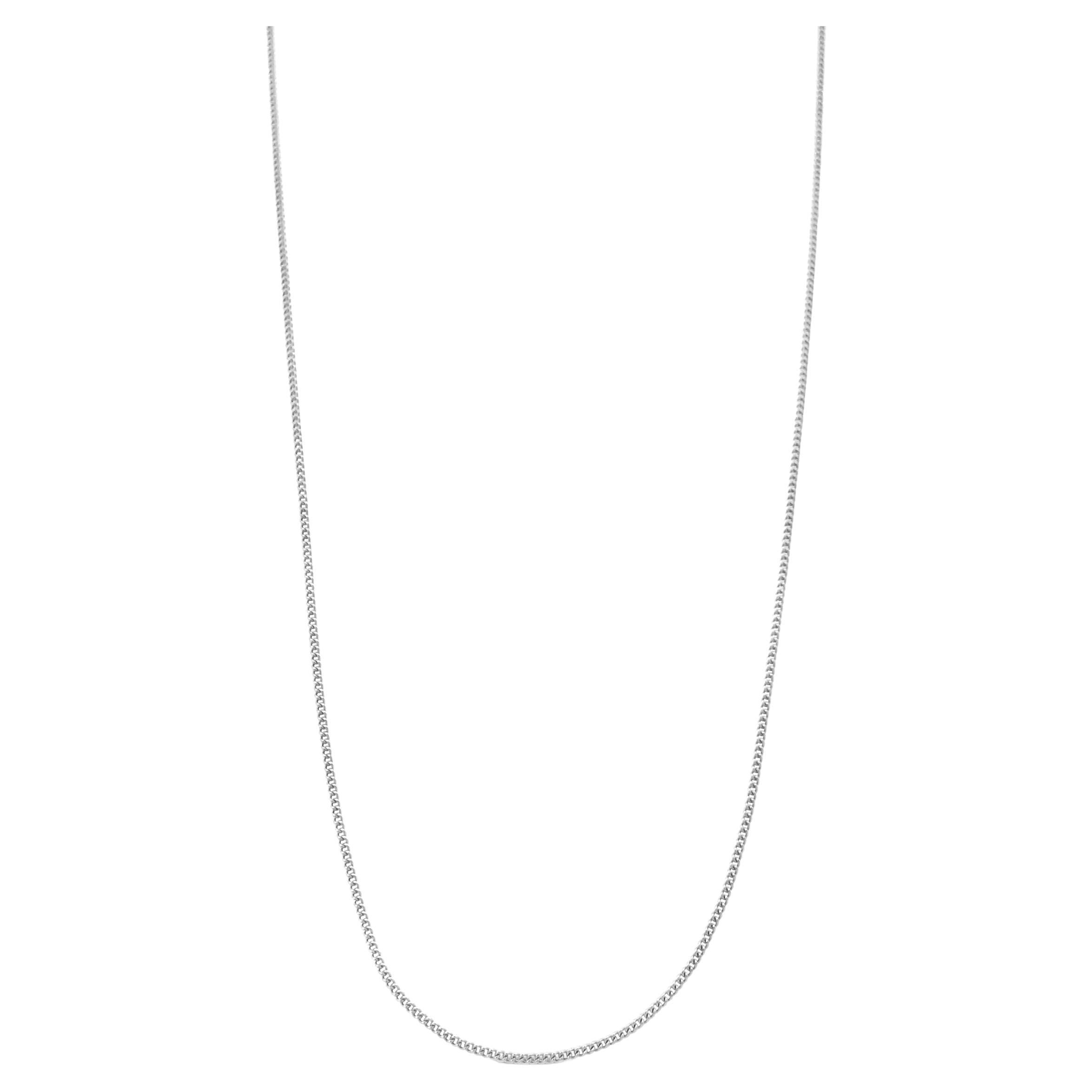 .925 Sterling Silver 0.7mm Slim and Dainty Unisex Curb Chain Necklace