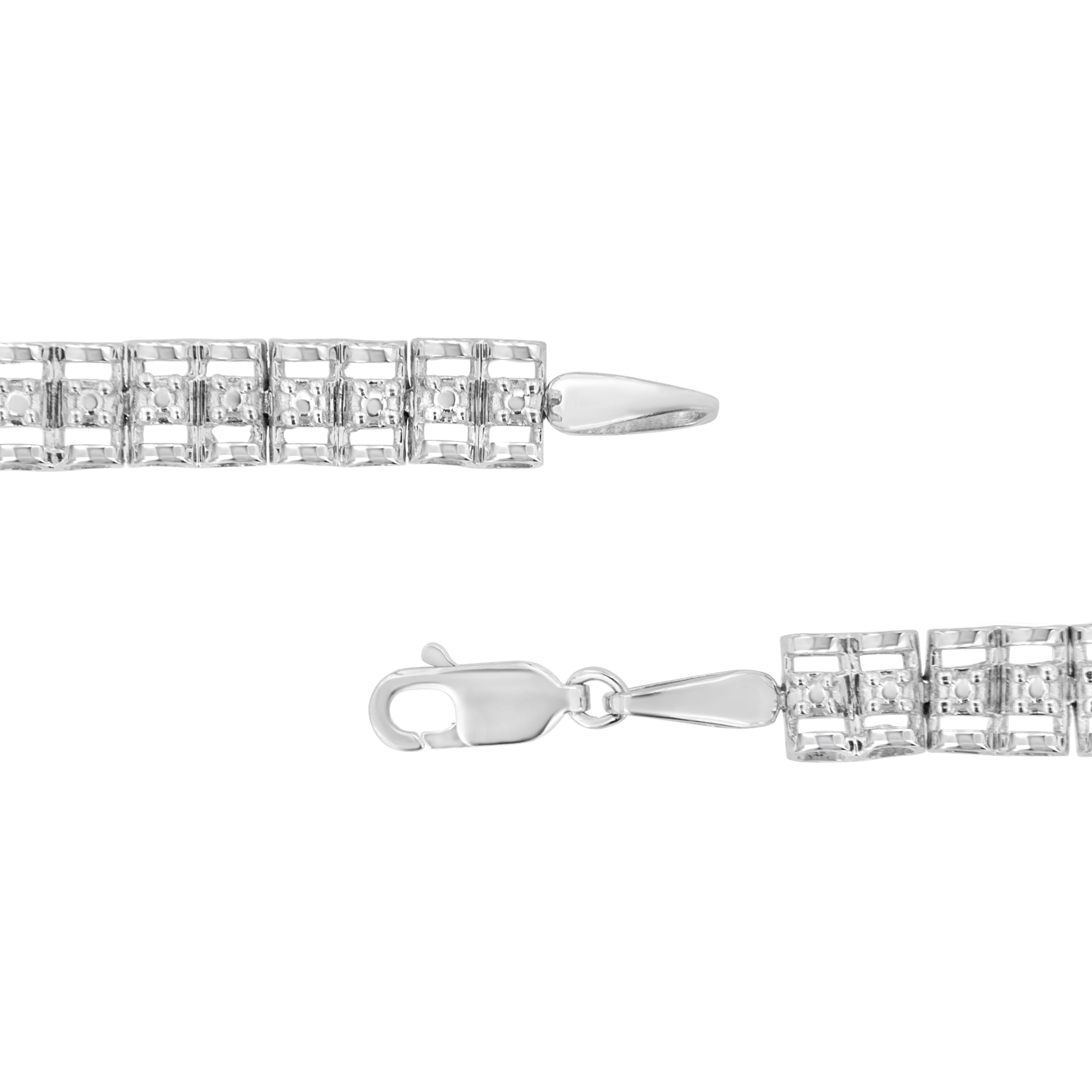 1 carat diamond bracelet sterling silver