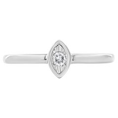 .925 Sterling Silber 1/20 Cttw Diamant Marquise geformt Versprechen Ring