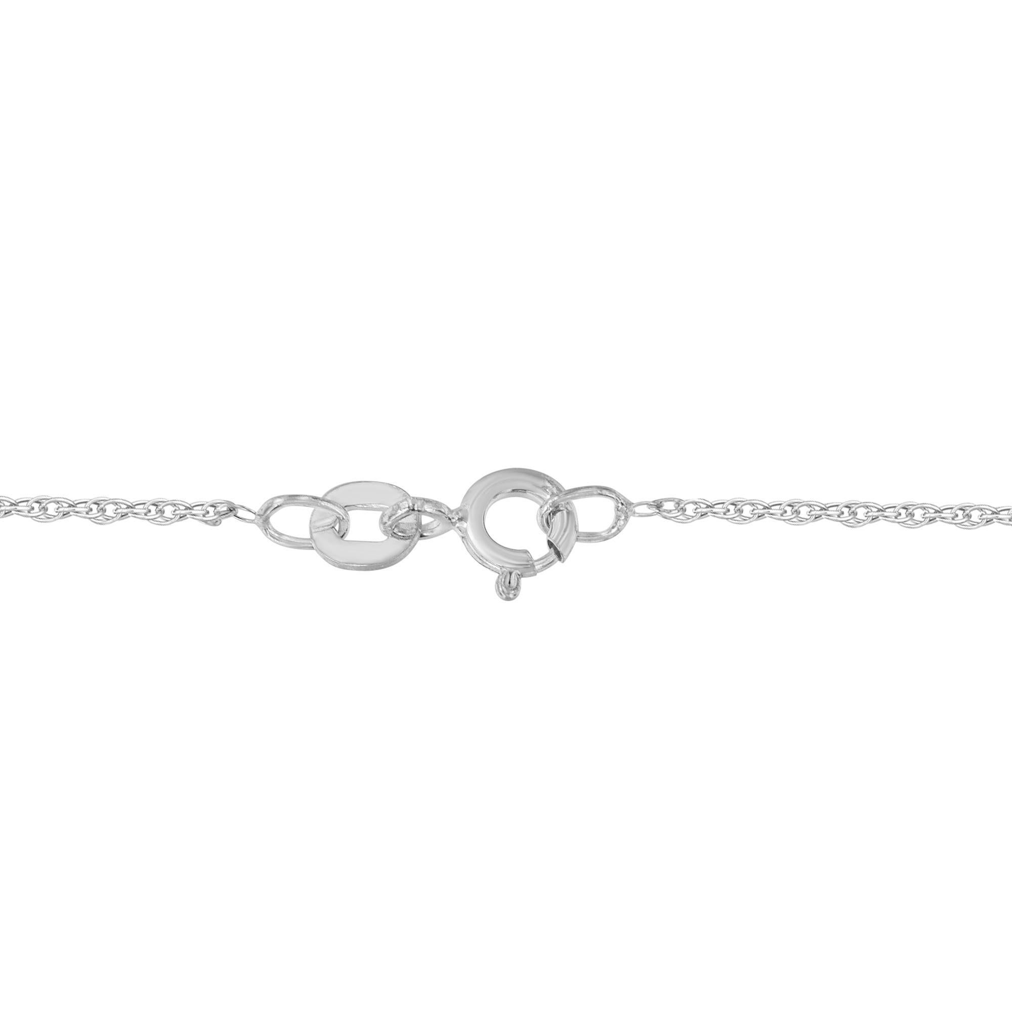 .925 Sterlingsilber 1/25 cttw Rosenschliff Diamant-Halskette mit doppeltem Herz-Anhänger (Moderne)