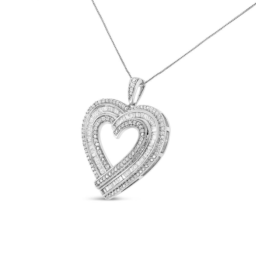 Feminine and sophisticated, this beautiful silver cluster heart necklace is the perfect gift for you or for the special lady in your life. This stunning pendant is crafted from genuine .925 sterling silver, a metal that will be tarnish-free for