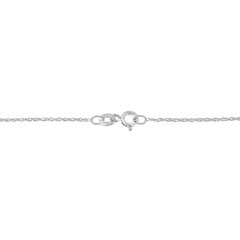 .925 Sterling Silver 1/3 Carat Diamond Framed Open Cross Pendant Necklace