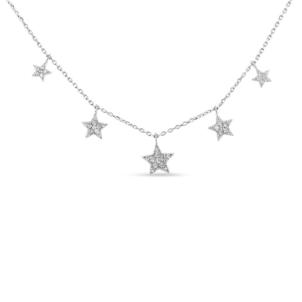 silver multi charm necklace