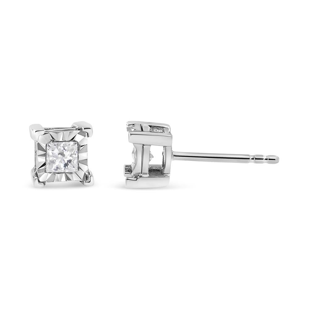1 3 carat diamond earrings princess cut