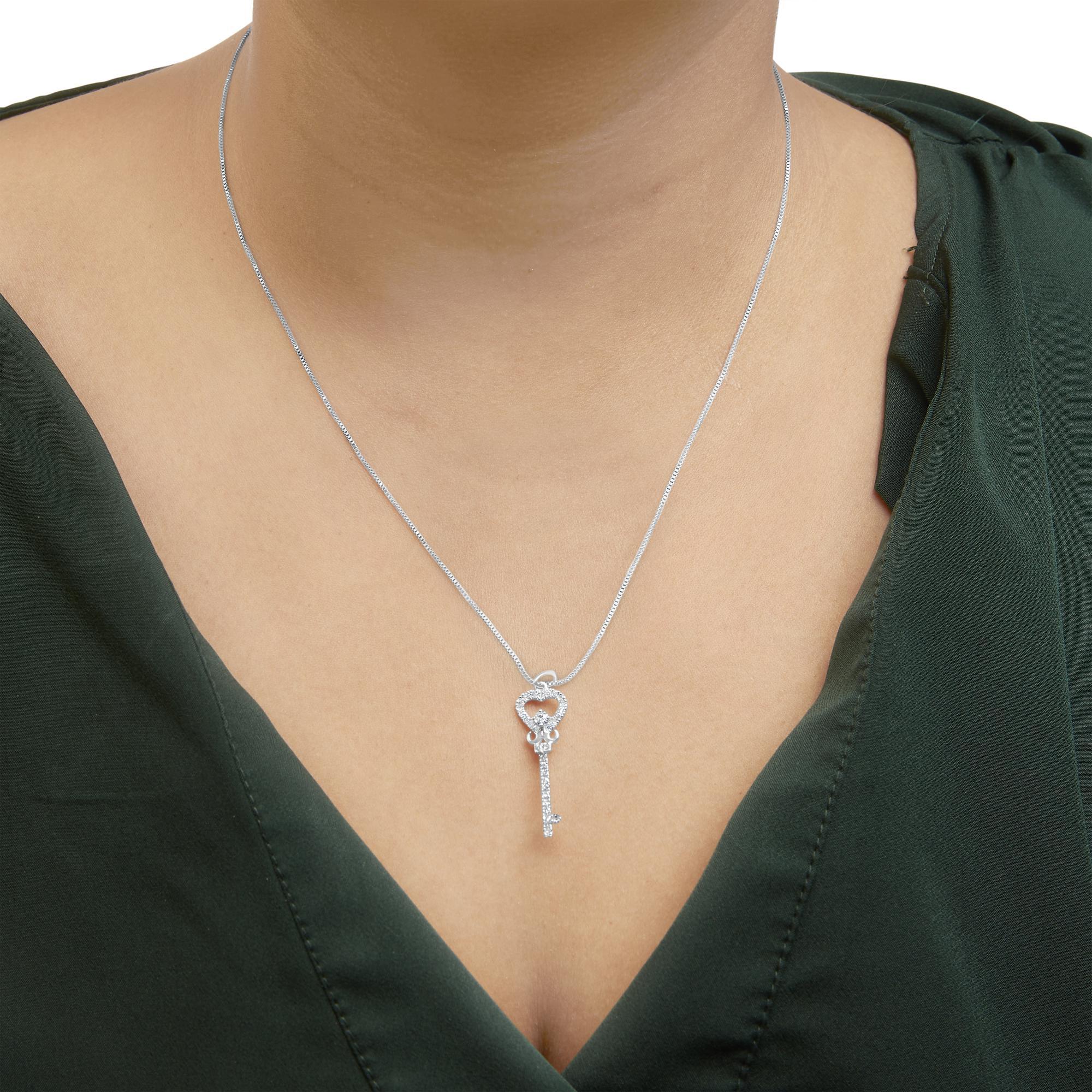 Taglio rotondo Collana con ciondolo da 18