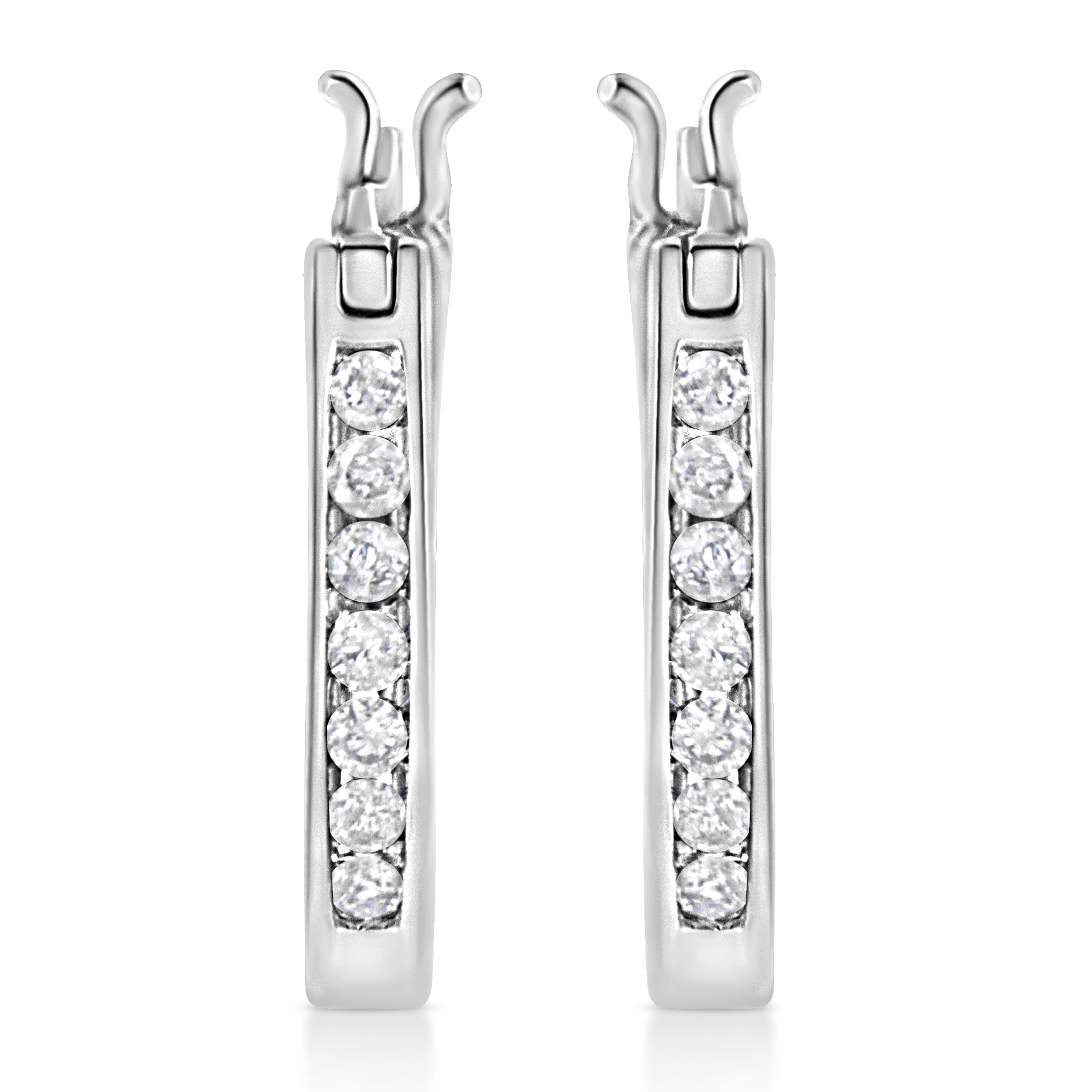 sterling silver leverback hoop earrings