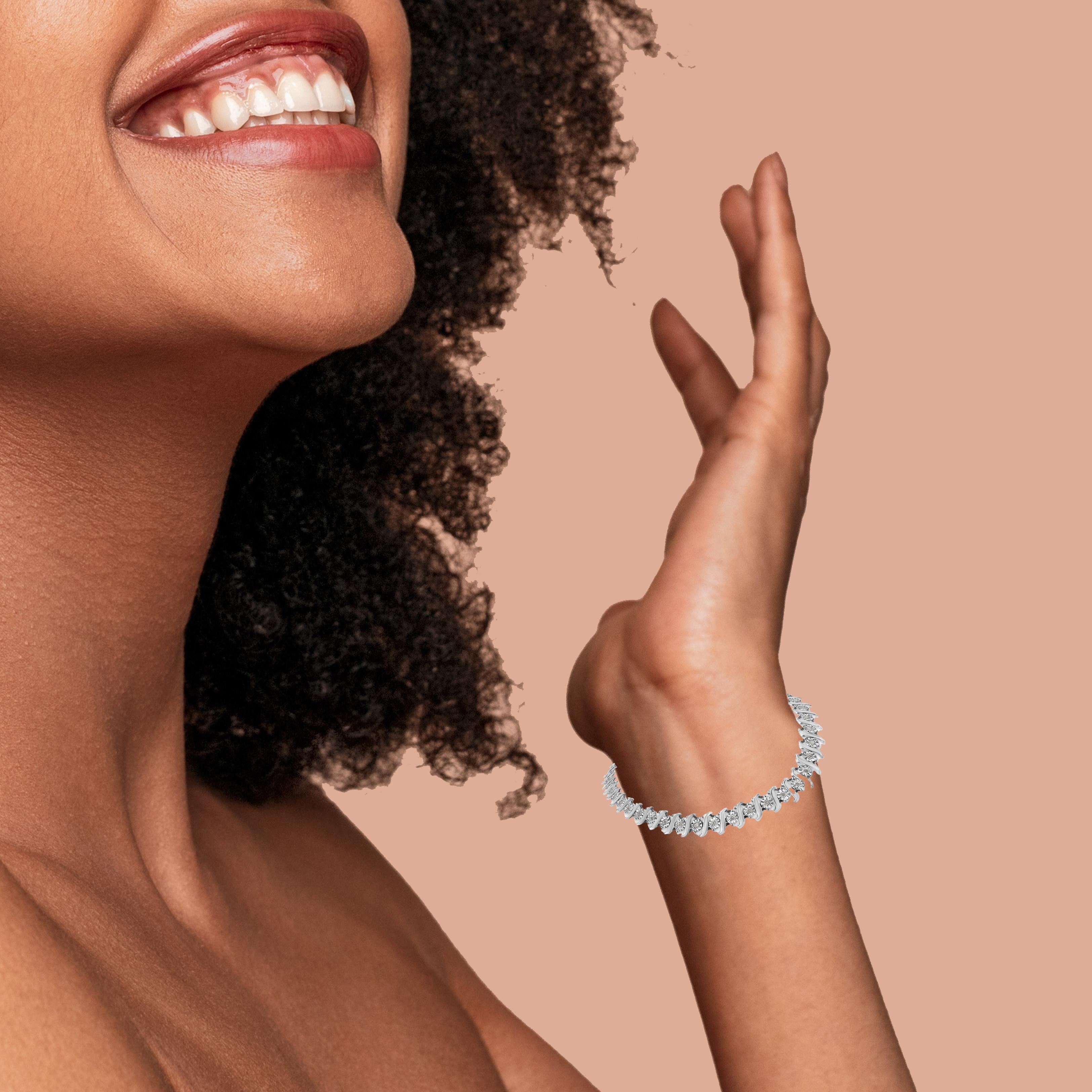 .925 Bracciale da tennis con maglie a 
