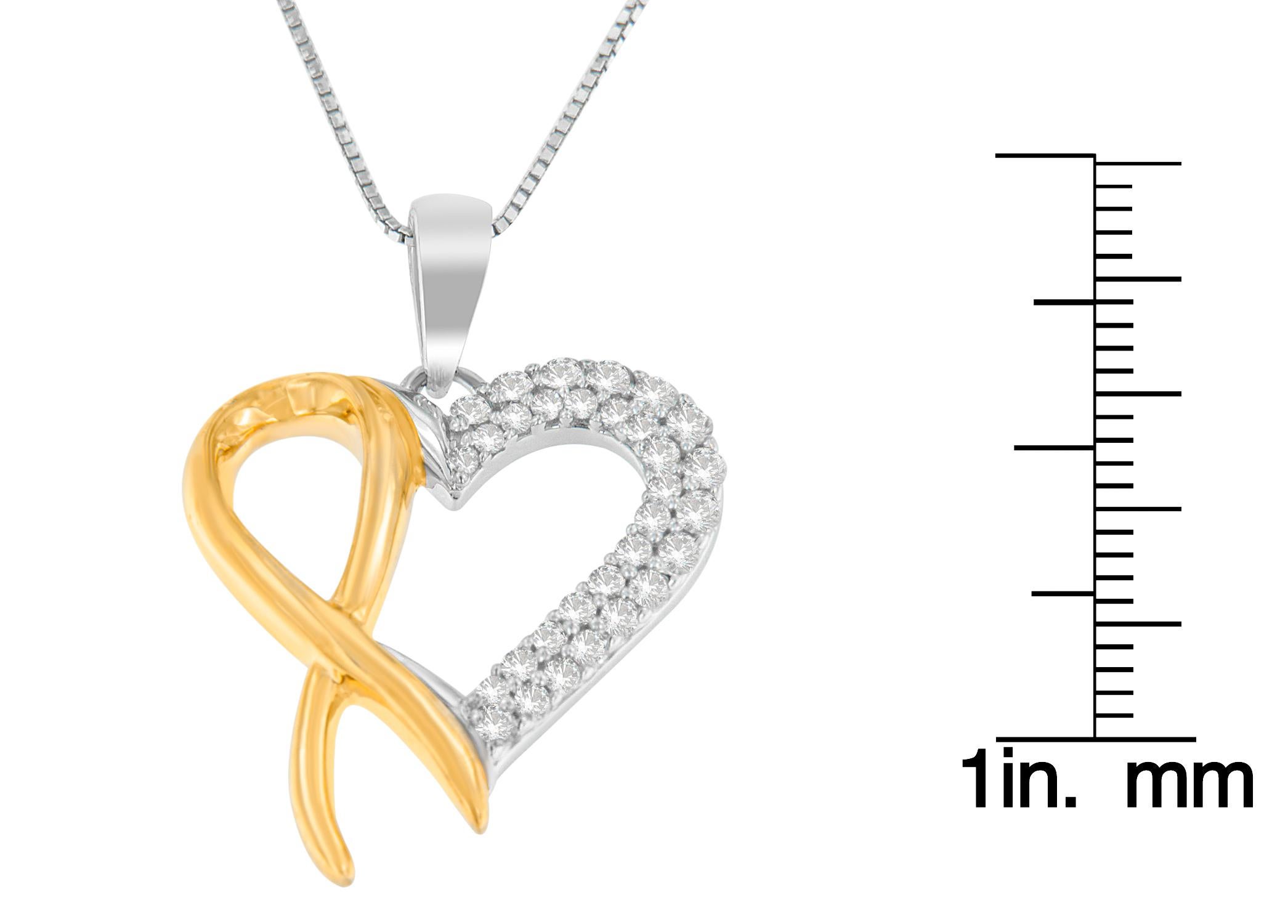 Taglio rotondo Collana con ciondolo in argento 925 con diamante taglio rotondo da 1/4 di carato in vendita