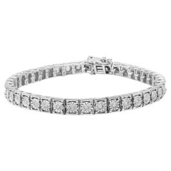A Link en argent 925 avec diamant 1/4 Cttw
