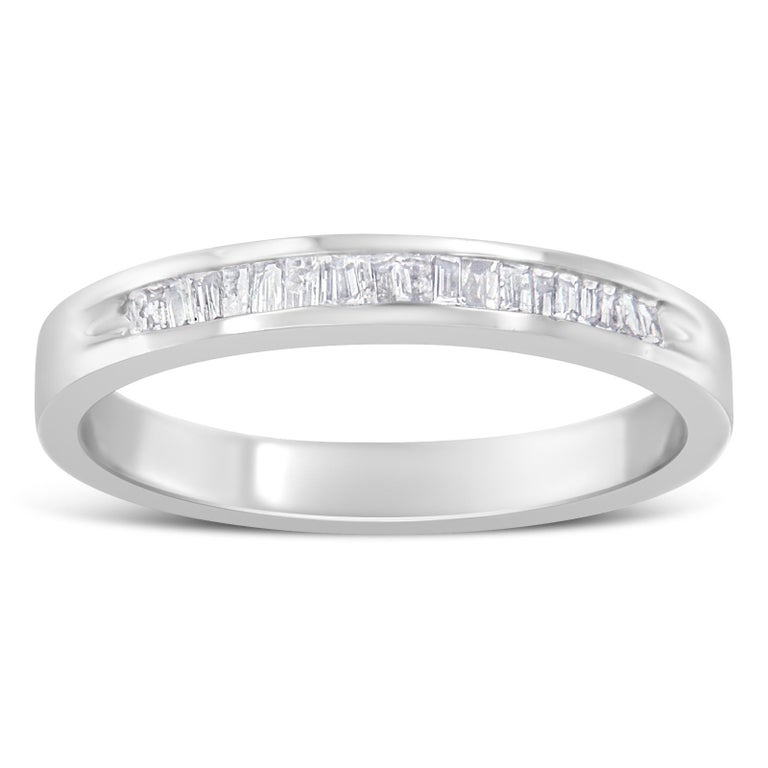 For Sale:  .925 Sterling Silver 1/5 Carat Diamond Channel Band Ring 3