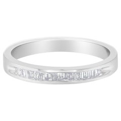 .925 Sterling Silver 1/5 Carat Diamond Channel Band Ring