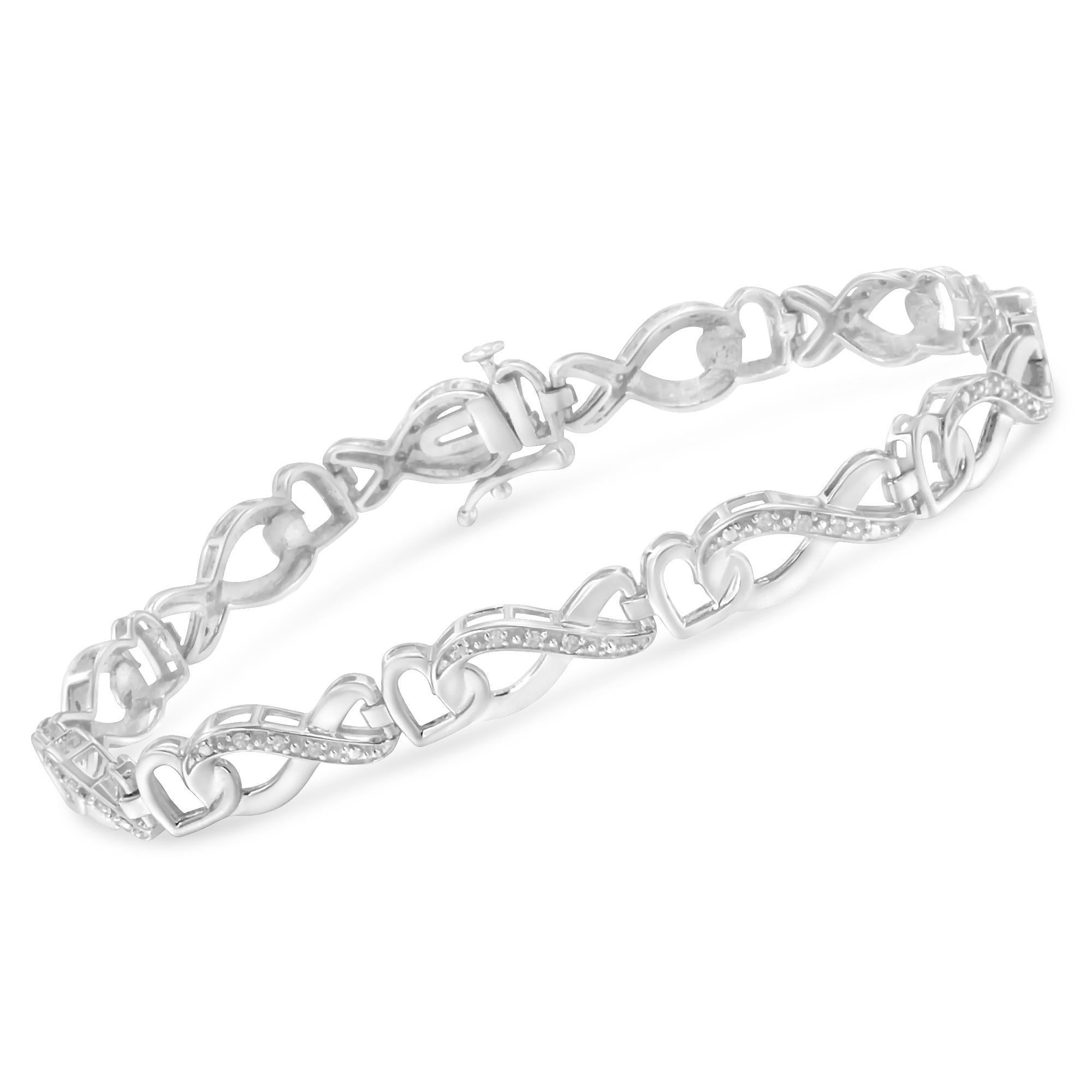 .925 Plata de Ley 1/5 Cttw Diamante 7
