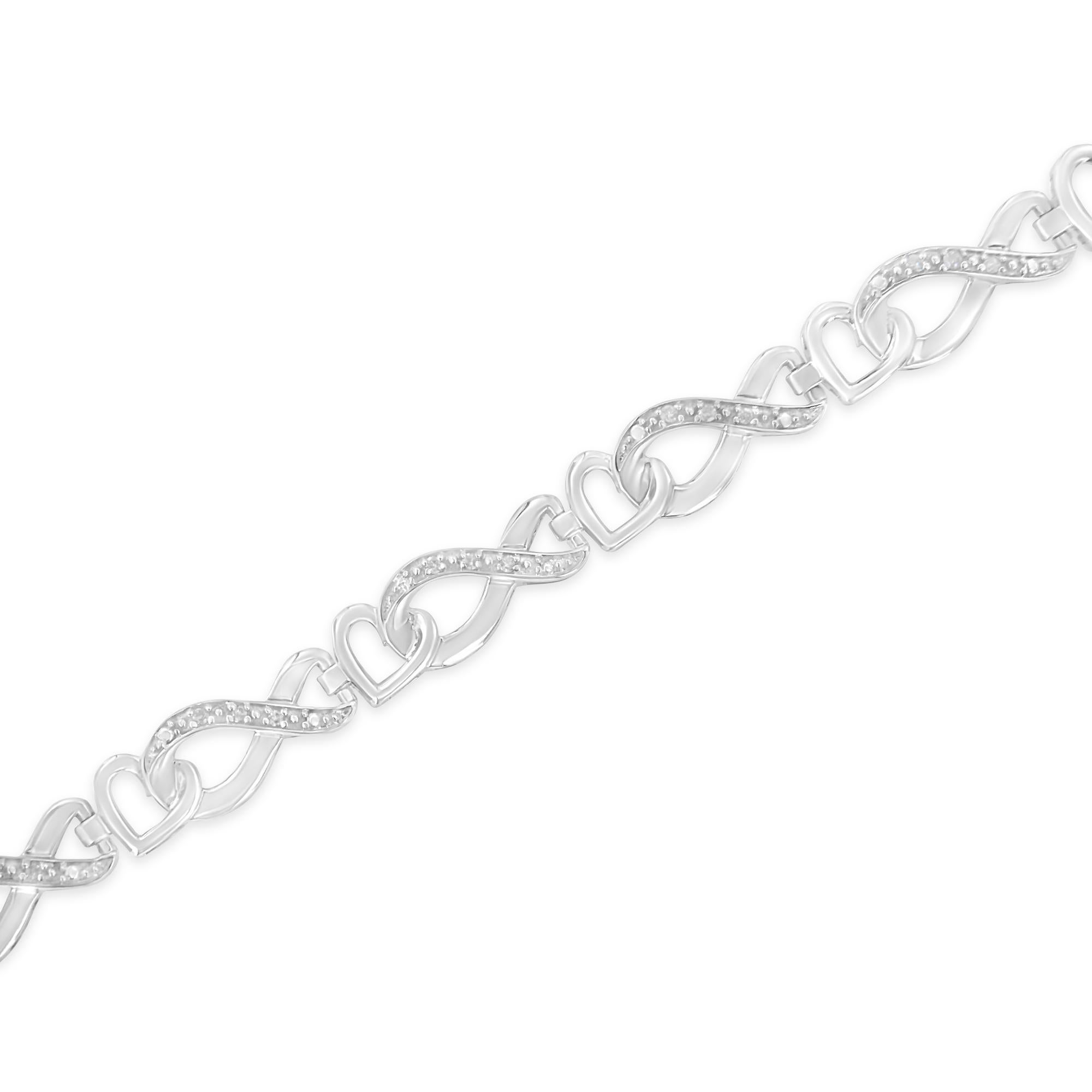 .925 Plata de Ley 1/5 Cttw Diamante 7