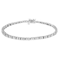 .925 Sterling Silver 1.0 Carat Diamond Tennis Bracelet