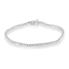 .925 Sterling Silver 1.0 Carat Diamond Tennis Bracelet