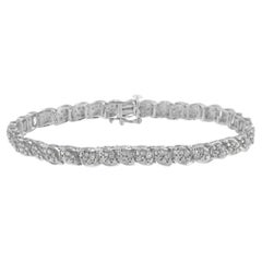 Bracelet à maillons en argent sterling avec diamants de 2,0 carats de .925