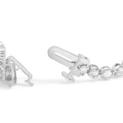 .925 Sterling Silver 2.0 Cttw Diamond 3 Prong Set Tennis Bracelet