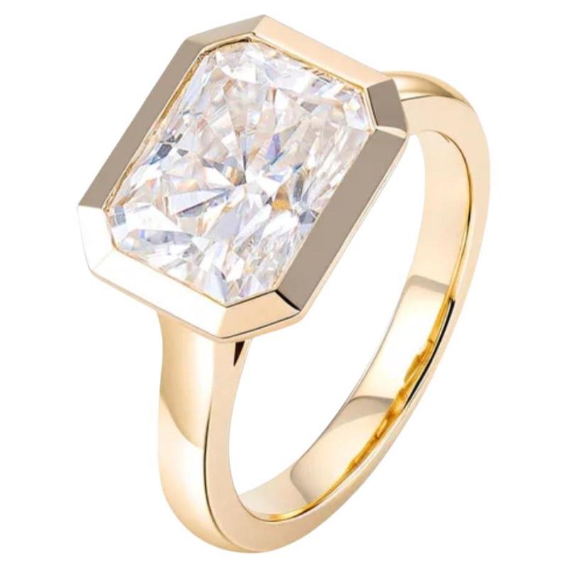 Anillo de boda de plata de ley 925 con moissanita de 3 ct para mujer Anillo de estilo lujoso en venta