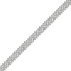 .925 Sterling Silver 3.00 Carat Diamond Multi-Row Tennis Bracelet