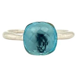 For Sale:  925 Sterling Silver 7.90 Ct Blue Topaz Single Stone Ring, Christmas Gift For Her