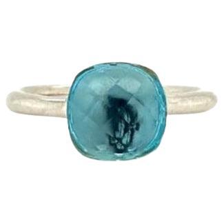 For Sale:  925 Sterling Silver 7.90 Ct Blue Topaz Single Stone Unisex Ring for Him