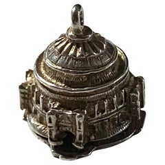 925 Sterling Silver Albert Hall mit Orgelspieler Vintage Opening Charm/Anhänger