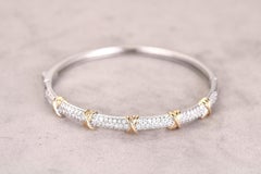 Bracelet jonc en argent sterling 925 – Magnifique bracelet en moissanite pour femme, idéal comme cadeau