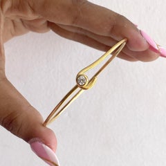 925 Sterling Silver Bangle Cuff Bracelet Moissanite Bracelet Gift For Women.