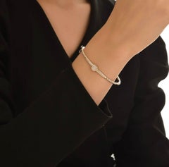 925 Sterling Silver Beautiful Bangle Bracelet For Women Moissanite Bracelet .