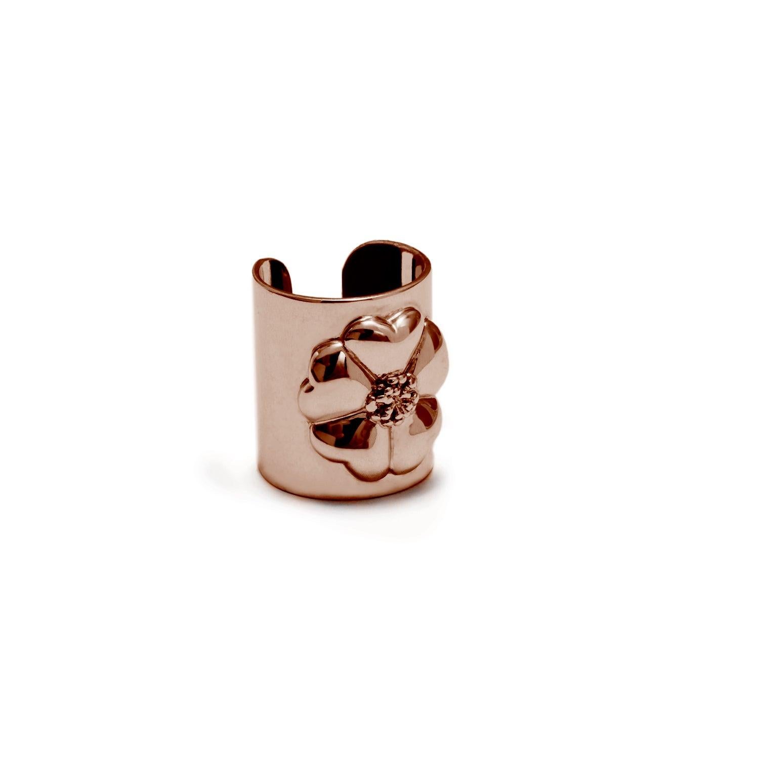 Im Angebot: .925 Blütenförmiger Manschettenknöpfer aus Sterlingsilber () 3