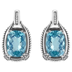 White Diamond Dangle Earrings