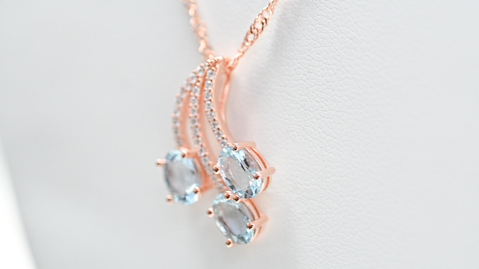 aquamarine wedding necklace