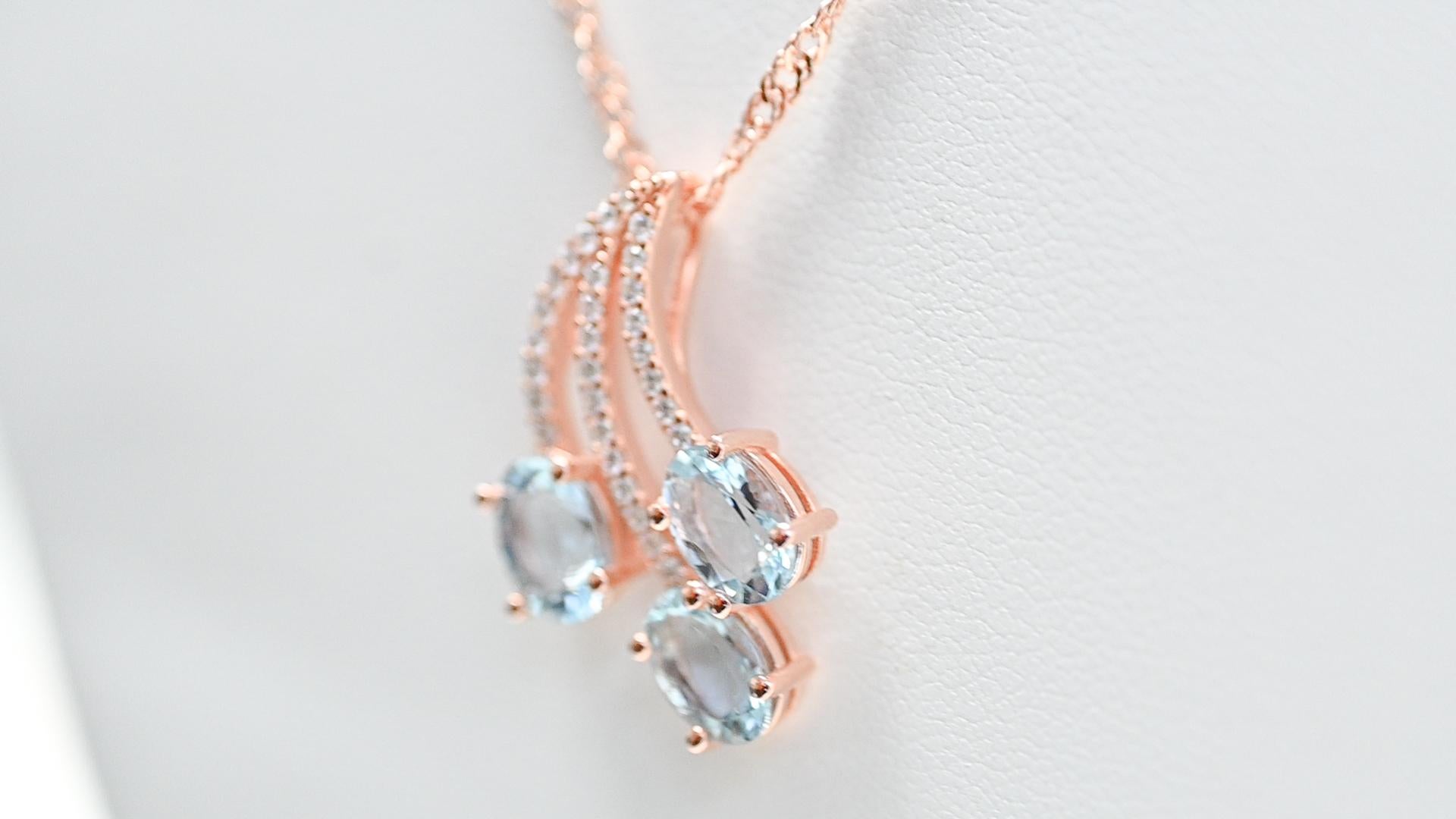 aquamarine wedding necklace