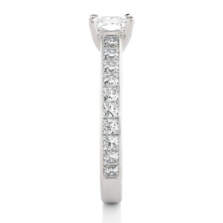 For Sale:  925 Sterling Silver Brilliant Moissanite Engagement Ring for Fiance Gift Jewelry 10