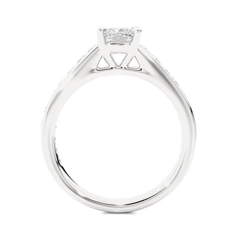 For Sale:  925 Sterling Silver Brilliant Moissanite Engagement Ring for Fiance Gift Jewelry 9