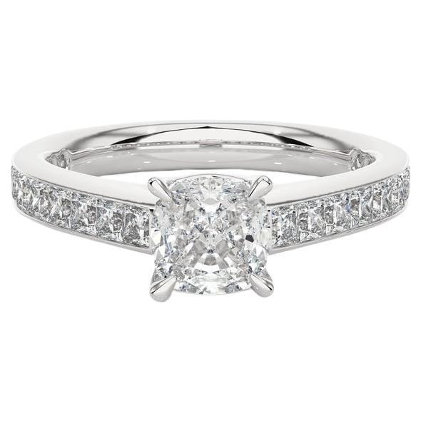 925 Sterling Silver Brilliant Moissanite Engagement Ring for Fiance Gift Jewelry