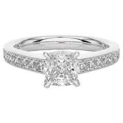 925 Sterling Silber Brillant Moissanit Verlobungsring für Muttertag Geschenk