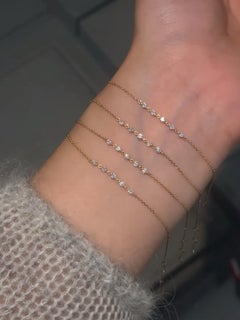 925 Sterling Silver Chain Bracelet Beautiful Moissanite Bracelet Gift For Women.