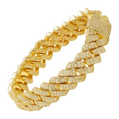 925 Sterling Silver Chain Bracelet Pave Diamond Bracelet Birthday Gift For Women