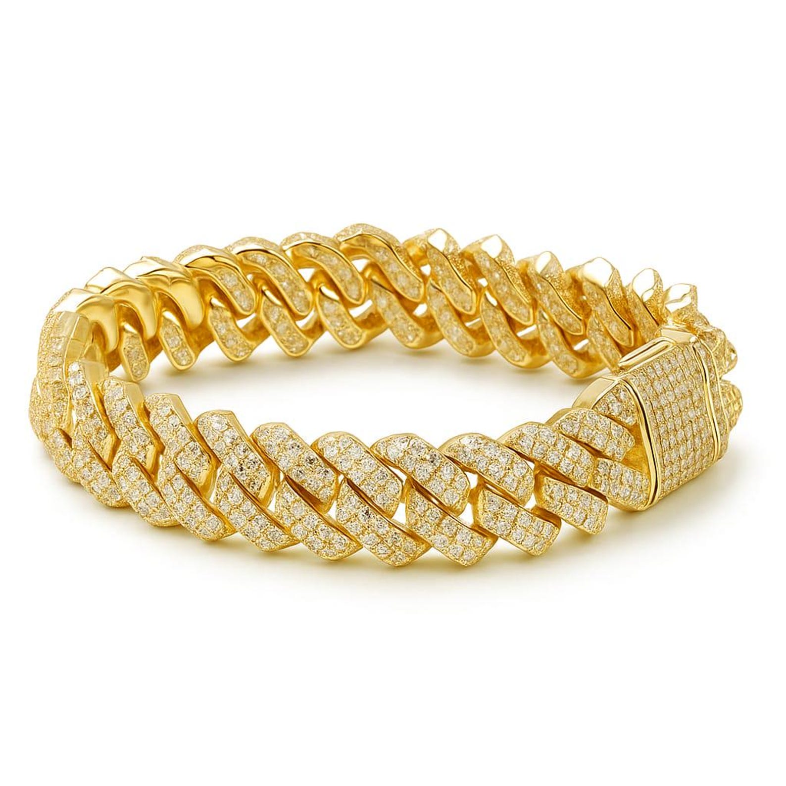 925 Sterling Silver Chain Bracelet Pave Diamond Bracelet Birthday Gift For Women For Sale