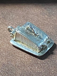 925 Sterling Silver Cheese Cover with Mouse Eating Cheese Opening Charm Pendant