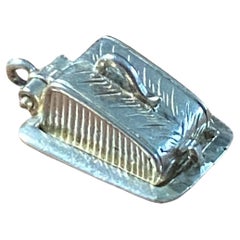 925 Sterling Silber Käsedeckel mit Maus essen Käse Öffnung Charme Anhänger