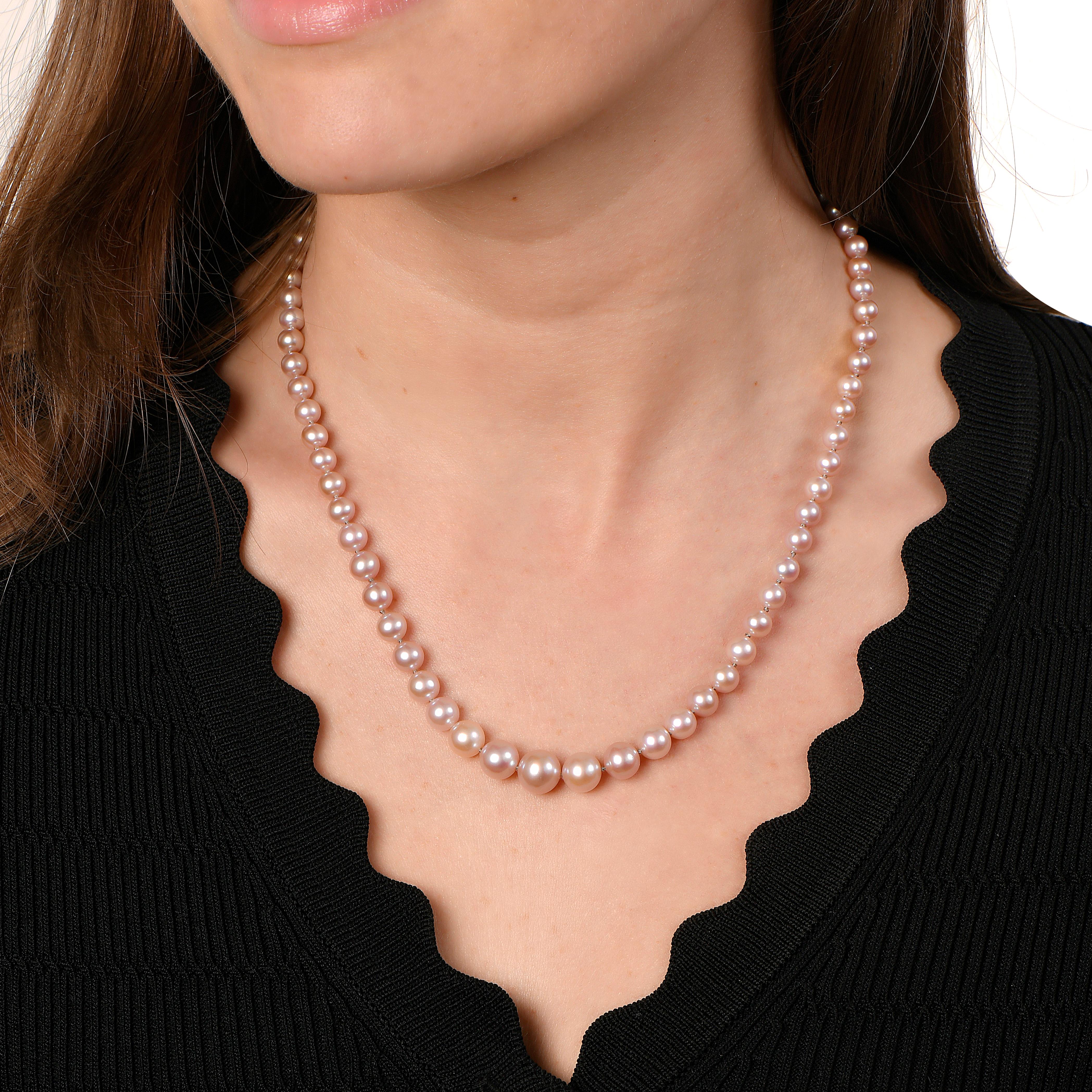 pink freshwater pearl necklace