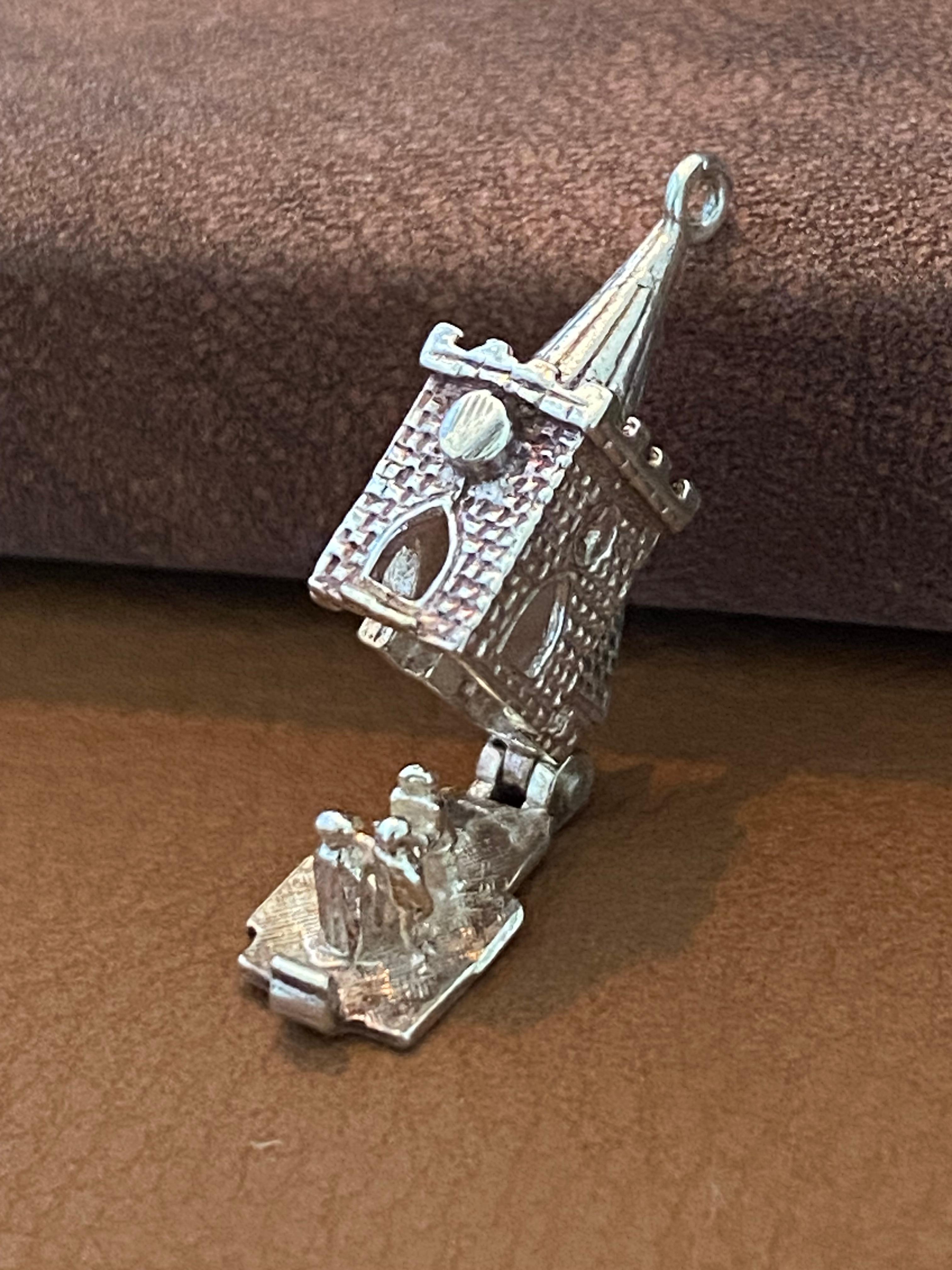 Charm d'ouverture vintage en argent 925 